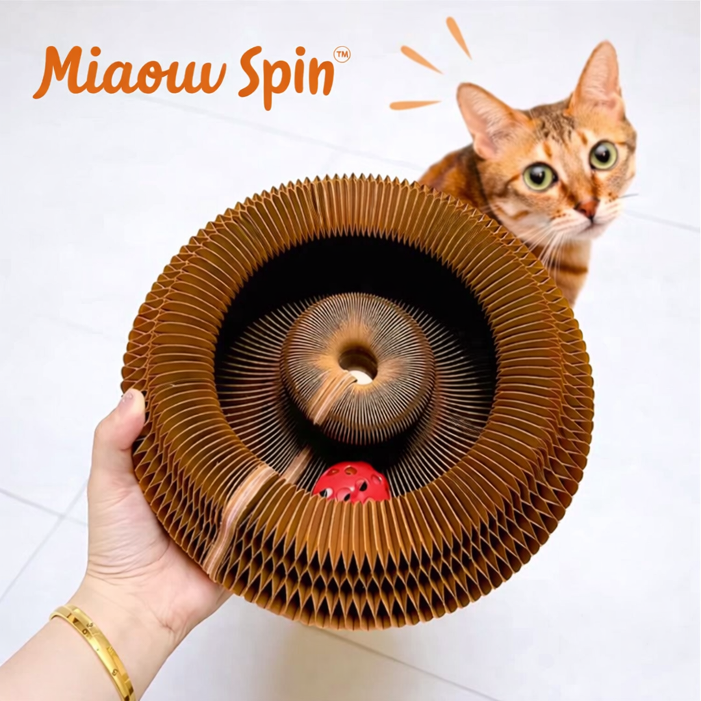 MiaouwSpin™ | Griffoir interactif pour chats